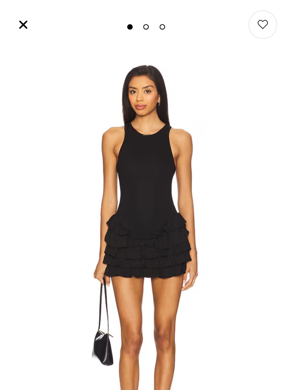 Revolve Steve Madden Black Ruffled Tiered Mini Dress
